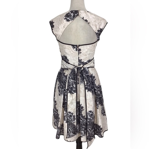 Jessica Simpson Floral Lace Pattern Open Back Sleeveless Fit Flare Dress NEW - Picture 5 of 9